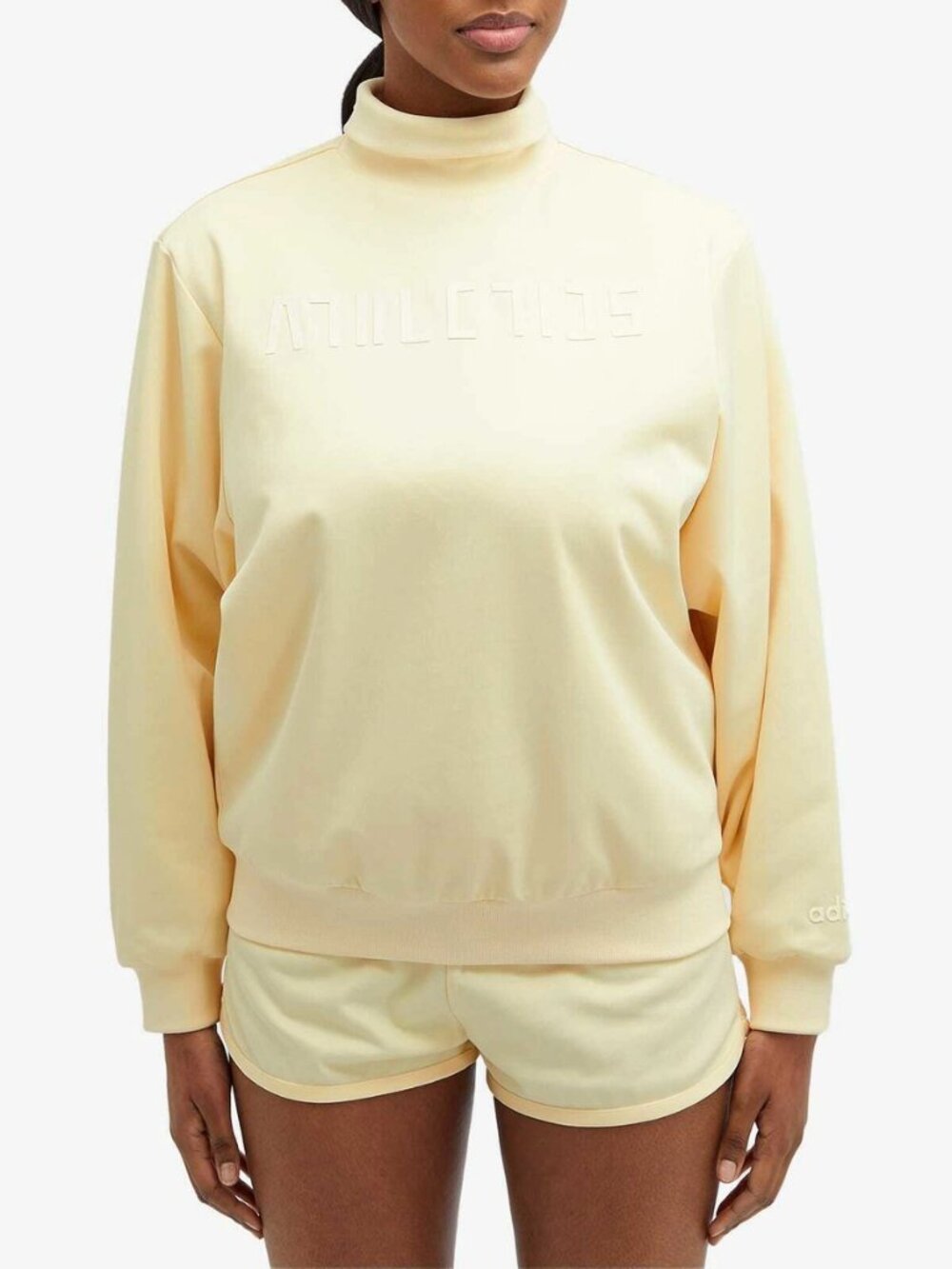 Adidas Fear of God Athletic Pale Yellow Mock Sweatshirt -NWT
